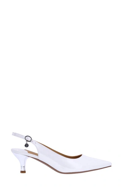 J. Reneé Ferryanne Slingback Pointed Toe Pump In White
