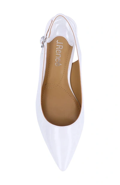 J. Reneé Ferryanne Slingback Pointed Toe Pump In White