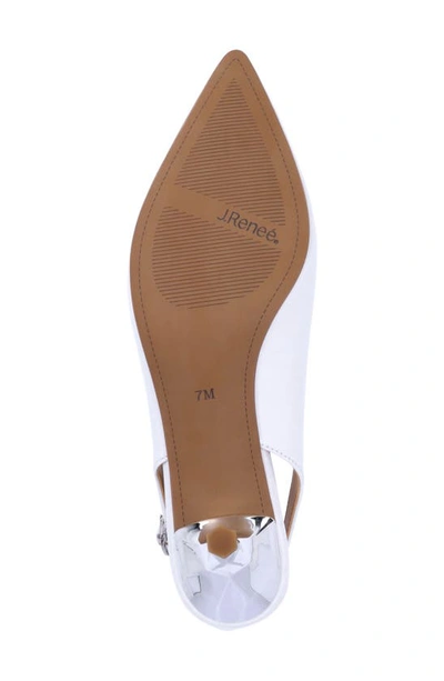 J. Reneé Ferryanne Slingback Pointed Toe Pump In White