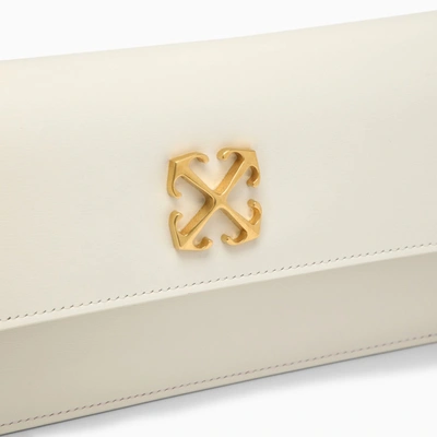 Shop Off-white Off White™ White Leather Handbag With Logo