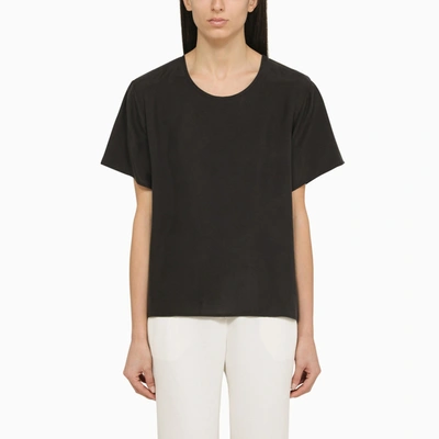 Shop P.a.r.o.s.h . Black Silk T Shirt