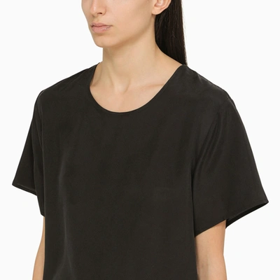 Shop P.a.r.o.s.h . Black Silk T Shirt