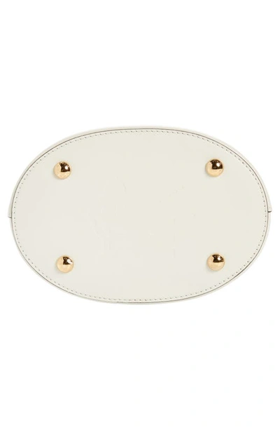 Etro Saturno Mini Leather Bucket Bag In Ivory