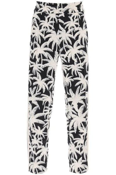 Shop Palm Angels Joggers With Palms Print