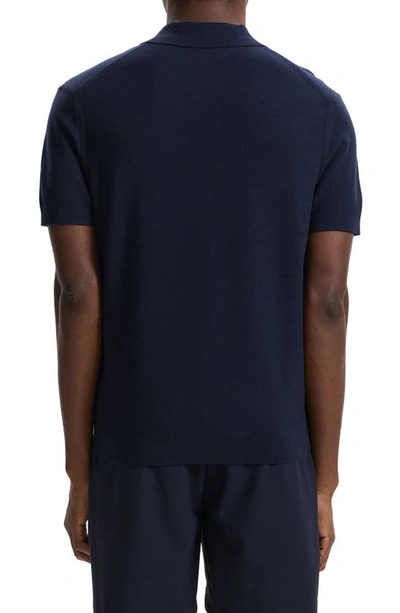 Theory Goris Lightweight Knit Polo Shirt In Baltic