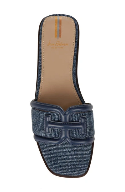Shop Sam Edelman Irina Slide Sandal In Blue Stone/ Hudson Blue