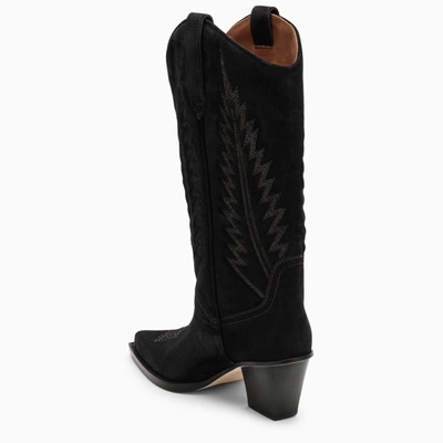 Shop Paris Texas Texan Rosario Black Leather Boot