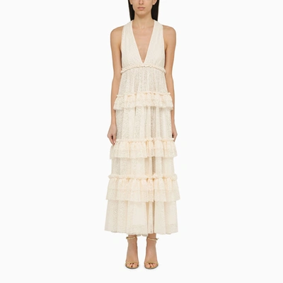 Shop Philosophy White Lace Flounced Long Dress