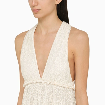 Shop Philosophy White Lace Flounced Long Dress