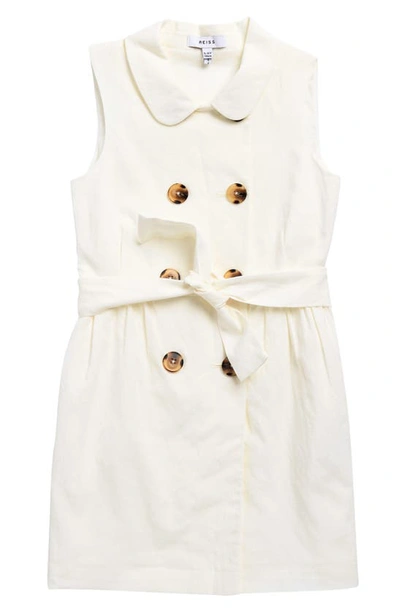 Shop Reiss Kids' Natalie Jr Sleeveless Shirtdress In White