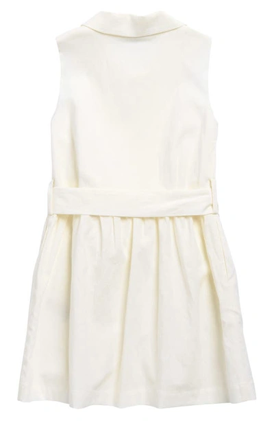 Shop Reiss Kids' Natalie Jr Sleeveless Shirtdress In White