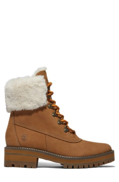 Shop Timberland Courmayeur Valley 6-inch Faux Fur Lined Waterproof Boot In Medium Brown