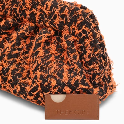 Shop Themoirè Bios Medium Clutch With Orange Embroidery