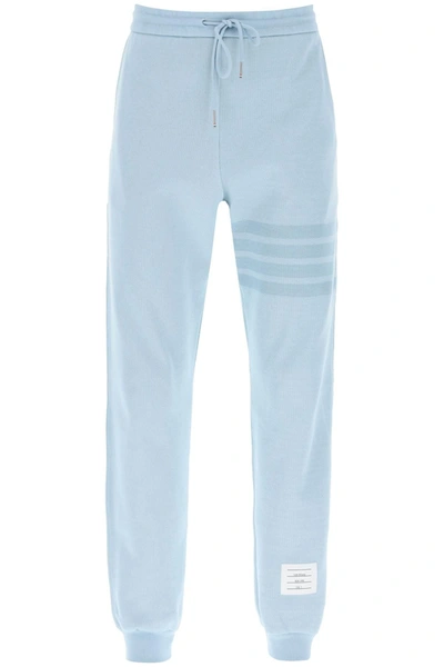 Shop Thom Browne 4 Bar Joggers In Cotton Knit