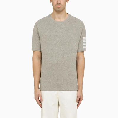 Shop Thom Browne 4 Bar T Shirt Light Grey