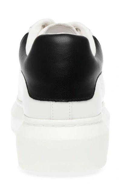 Shop Steve Madden Glacer Platform Sneaker In White/ Black