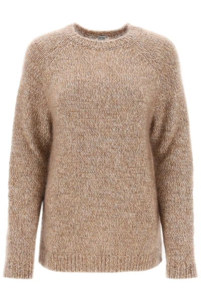Shop Totême Toteme Melange Effect Sweater