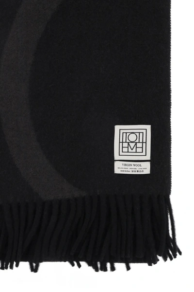 Shop Totême Toteme Wool Jacquard Monogram Scarf
