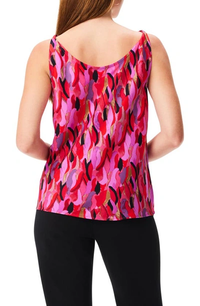 Shop Nic + Zoe Petal Splash Sleeveless Cowl Neck Top In Pink Multi