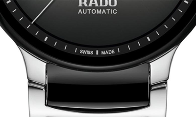 Rado Centrix Open Heart Automatic Ceramic Bracelet Watch, 39.5mm In Black