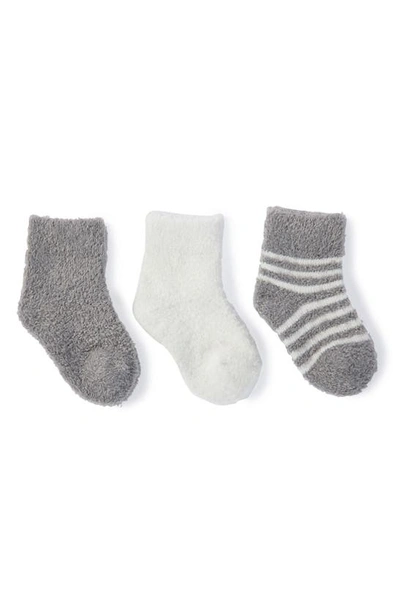 Barefoot Dreams 3-pack Socks In Pewter