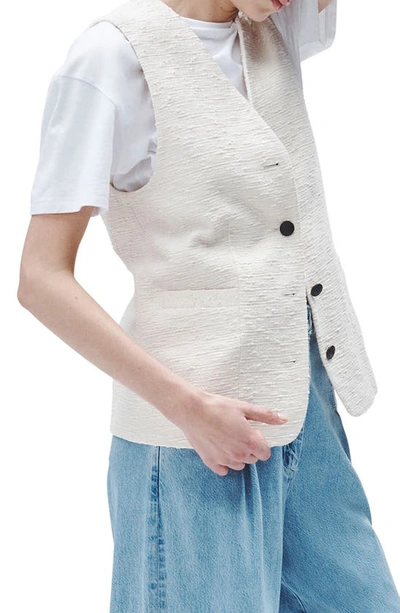 Shop Rag & Bone Tweed Vest In Ivory