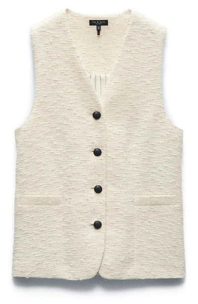 Shop Rag & Bone Tweed Vest In Ivory