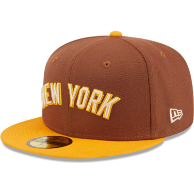 Shop New Era Brown New York Yankees Tiramisu  59fifty Fitted Hat
