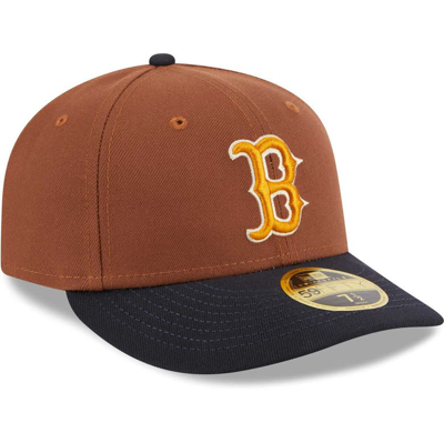 Shop New Era Brown Boston Red Sox Tiramisu Low Profile 59fifty Fitted Hat
