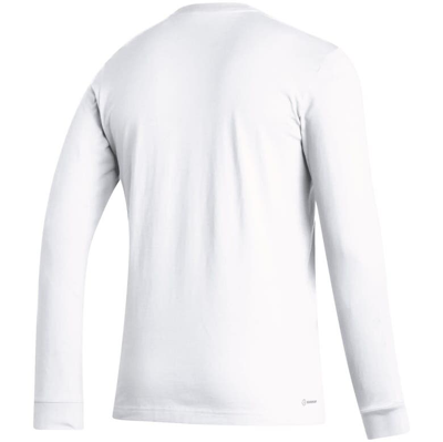 Shop Adidas Originals Adidas White Ajax Team Crest Long Sleeve T-shirt