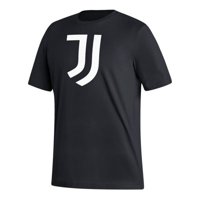 Shop Adidas Originals Adidas Black Juventus Three-stripe T-shirt