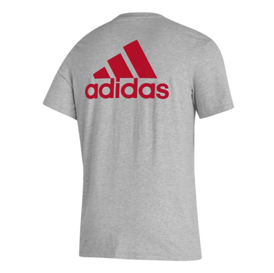 Shop Adidas Originals Adidas Gray Manchester United Three-stripe T-shirt