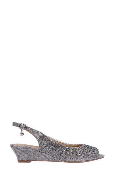 J. Reneé Malorie Slingback Wedge Sandal In Pewter