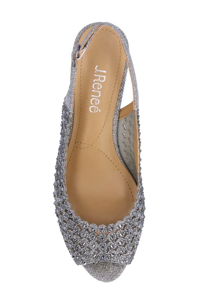 J. Reneé Malorie Slingback Wedge Sandal In Pewter