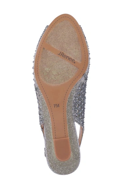 J. Reneé Malorie Slingback Wedge Sandal In Pewter