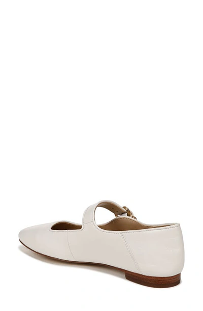 Sam Edelman Michaela Mary Jane Flat Modern Ivory In Bright White