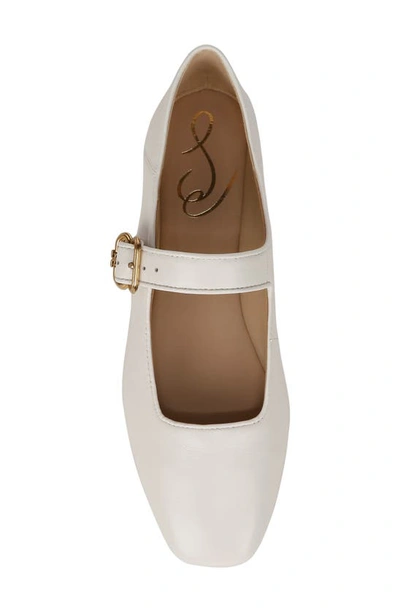 Sam Edelman Michaela Mary Jane Flat Modern Ivory In Bright White