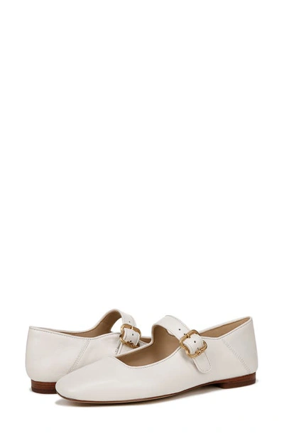 Sam Edelman Michaela Mary Jane Flat Modern Ivory In Bright White