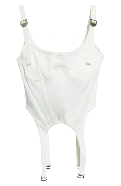 Shop Dion Lee Safety Slider Rib Corset Top In Ivory