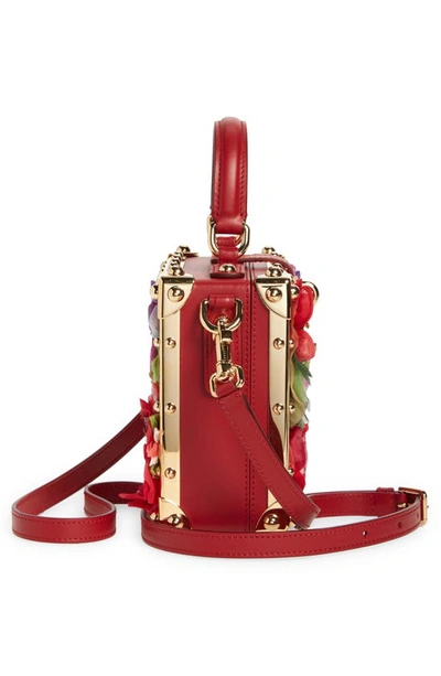 Shop Dolce & Gabbana Floral Box Bag In Red Multi