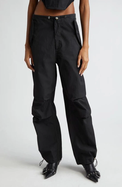Shop Dion Lee Gender Inclusive Technical Twill Parachute Pants In Black