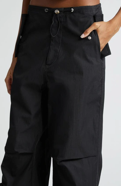 Shop Dion Lee Gender Inclusive Technical Twill Parachute Pants In Black