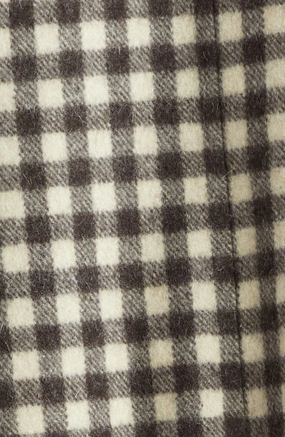 Shop De Bonne Facture Parisian Check Raglan Sleeve Wool Coat In Undyed
