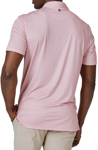 7 Diamonds Afton Diamond Print Stretch Polo In Dusty Rose