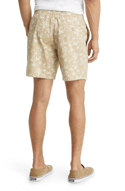 Rodd & Gunn Main Beach Floral Stretch Cotton Drawstring Shorts In Wheat