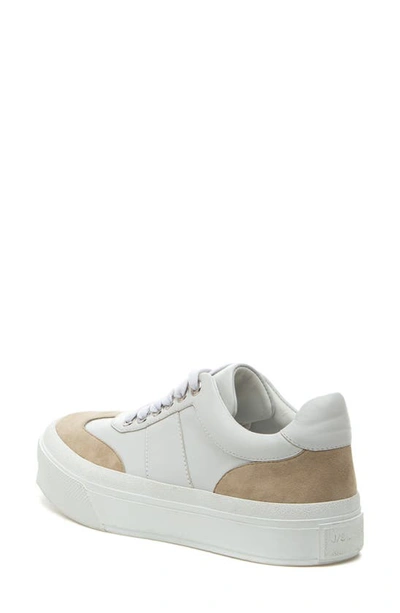 Shop J/slides Nyc Gabbie Platform Sneaker In White / Sand