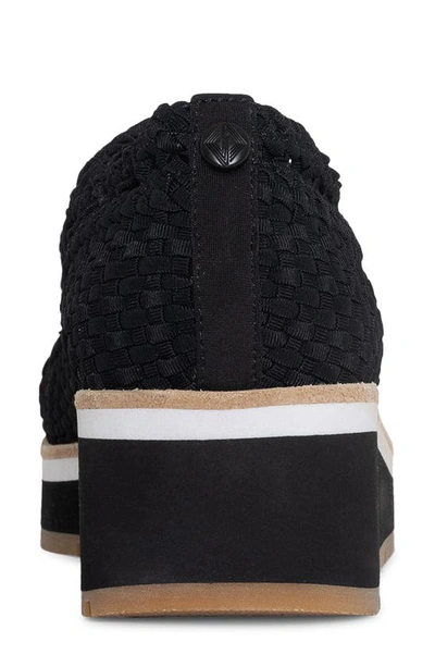 Shop Donald Pliner Basketweave Wedge Sneaker In Black