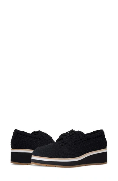 Shop Donald Pliner Basketweave Wedge Sneaker In Black