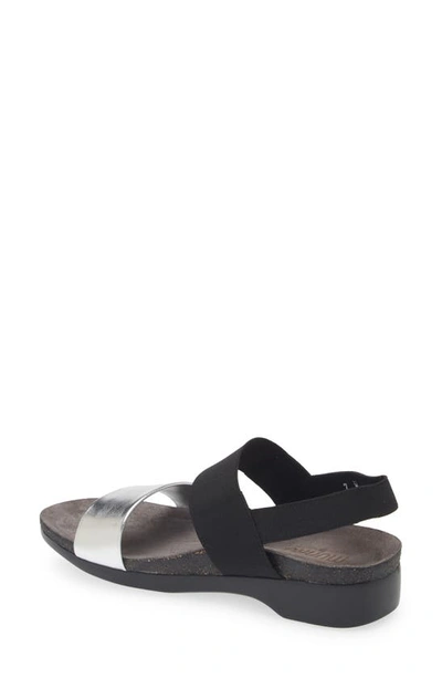 Shop Munro Pisces Sandal In Silver/ Black