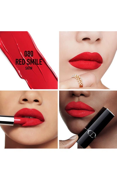 Shop Dior Rouge  Refillable Lipstick In 080 Red Smile/satin
